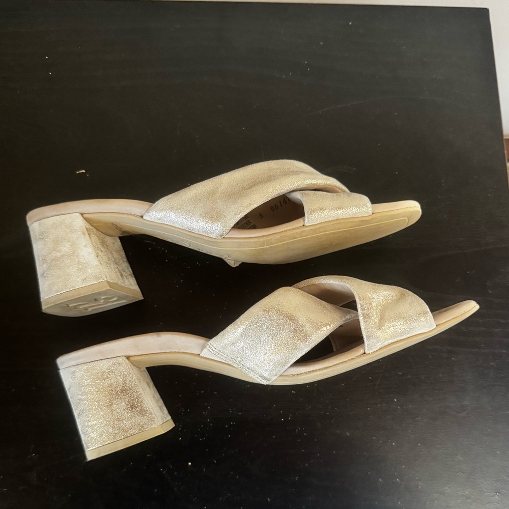 Paul Green Lauren Block Heel Sandals in Mineral Metallic UK 5 and US 7.5 - Picture 4 of 9